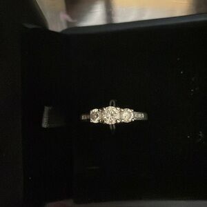 Silver Women's Cubic Zirconia Ring, Size 9